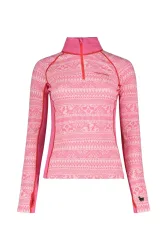 Kari Traa Thale Merino Half-Zip Damen Thermo Longsleeve Rosa, Damen, Größe: L