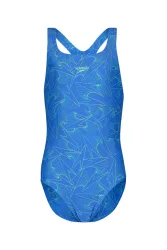 speedo Hyperboom Allover Medalist Mädchen Badeanzug Blau, , Größe: 116