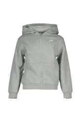 Nike Sportswear Club Fleece Kapuzensweatjacke - Light Grey Heather M Kids