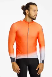 Q36.5 Gregarius Hybrid Collar Fade Herren Rennradtrikot Orange, Herren, Größe: S