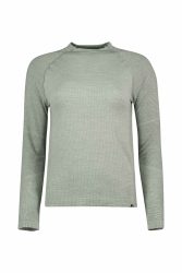 Odlo Seamless Performance Wool Base Layer Shirt für Damen - Wandern, Skilanglauf - grün, S