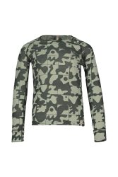 Odlo Active Warm Graphic Base Layer Shirt für Kinder - Wandern, Ski & Snow - grün, 128