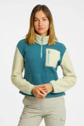 The North Face Yumiori 1/4 Zip Damen Midlayer Türkis, Damen, Größe: L