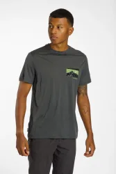 icebreaker Merino 150 Tech Lite Infographic Herren T-Shirt Grau, Herren, Größe: M