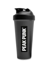 PEAK PUNK Biobased Protein Shaker - Clearblack 600ml (1 Stk)