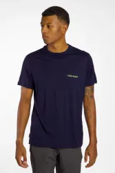 icebreaker Merino 150 Tech Lite IB Wordmark Herren T-Shirt Blau, Herren, Größe: S