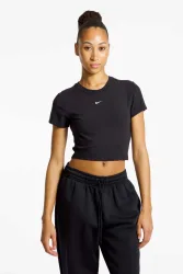 Nike Chill Knit Cropped Damen T-Shirt Schwarz, Damen, Größe: L