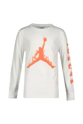 Jordan Up In Flames Kinder Longsleeve Weiss, , Größe: 152