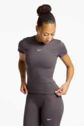 Nike One Dri-FIT Damen T-Shirt Grau, Damen, Größe: XL
