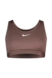 Nike Swoosh Padded Medium Damen Sport-BH Braun, Damen, Größe: L