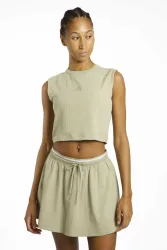 adidas All SZN Rib Damen Tanktop Beige, Damen, Größe: S
