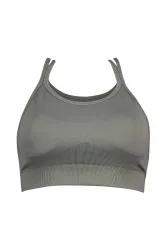 POWERZONE Seamless Light Damen Sport-BH Grau, Damen, Größe: S