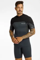 PROLIMIT Fusion Shorty V-Zip 2/2 mm Herren Neoprenanzug Schwarz, Herren, Größe: XL