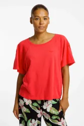 Roxy Time For Palm Tree Damen T-Shirt Rosa, Damen, Größe: L