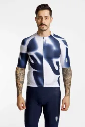 Q36.5 Gregarius Pro Big Logo Herren Biketrikot Weiss, Herren, Größe: M