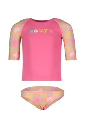 Roxy Check 50+ Kleinkind Lycra Shirt + Badeslip Rosa, , Größe: 104