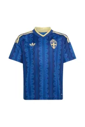 adidas Schweden Away Replica Kinder Fussballtrikot WM 2026 Blau, , Größe: 140