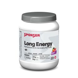 Sponser Long Energy Berry 1000 g Getränkepulver Weiss, Herren, Größe: 0