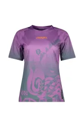 Endura SingleTrack Print Damen Biketrikot Lila, Damen, Größe: XS