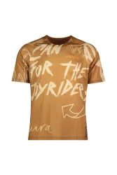 Endura SingleTrack Print Herren Biketrikot Beige, Herren, Größe: L