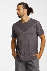 POWERZONE Seamless Herren T-Shirt Braun, Herren, Größe: M