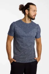 POWERZONE Seamless Herren T-Shirt Blau, Herren, Größe: XL