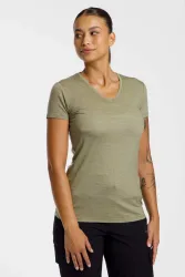 46 NORD Merino Mix Damen T-Shirt Grün, Damen, Größe: 38