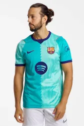 Nike FC Bacelona 3rd Replica Herren Fussballtrikot 26/27 Blau, Herren, Größe: XL