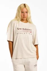 New Balance New Balance W Trackside Oversized T-Shirt Damen, weiss, Grösse: S  Damen, weiss, Grösse: S
