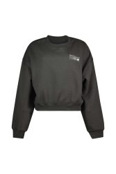 New Balance New Balance W Trackside Fleece Crew Damen, schwarz, Grösse: M  Damen, schwarz, Grösse: M