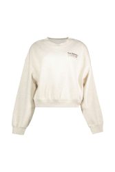 New Balance New Balance W Trackside Fleece Crew Damen, weiss, Grösse: S  Damen, weiss, Grösse: S