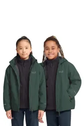 Jack Wolfskin Iceland 3in1 Kinder Outdoorjacke Grün, , Größe: 152