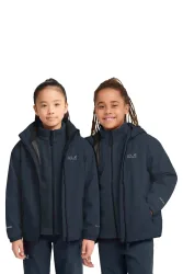 Jack Wolfskin Iceland 3in1 Kinder Outdoorjacke Dunkelblau, , Größe: 116