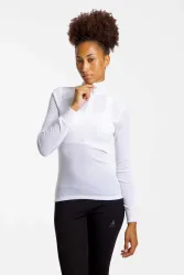 Odlo Active Warm Base Layer Half-Zip für Damen - Wandern, Ski & Snow - weiss, S