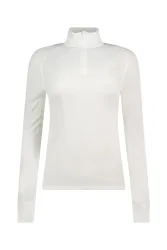 Odlo Active Warm Base Layer Half-Zip für Damen - Wandern, Ski & Snow - weiss, S