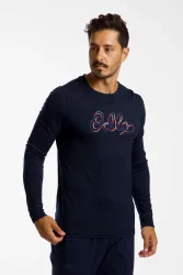 Odlo Merino 200 80th Anniversary Base Layer Shirt für Herren - Wandern, Ski & Snow - marineblau, S