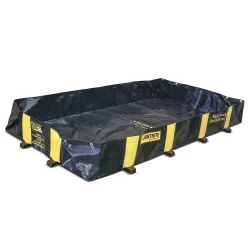 Justrite Leckage Faltwanne, befahrbar, L 1800 x B 1200 x H 305 mm, bis 662 L, schwarz
