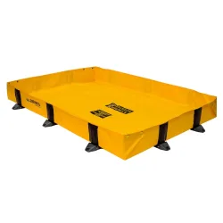 Justrite Leckage Faltwanne Lite, befahrbar, L 1800 x B 1200 x H 203 mm, 451 L, gelb