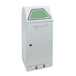 kaiserkraft Wertstoffsammler mit Pedal, mit Inneneimer, Volumen 75 l, lichtgrau