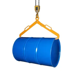Bauer® Fasszange LG für liegende 200-Liter-Stahl-Spundfässer, gelborange