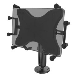 RAM Mounts X-Grip Aufbauhalterung für Tablets (10 Zoll), B-Kugel (1 Zoll), runde Basisplatte (AMPS), langer Verbindungsarm