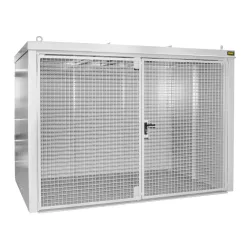 Bauer® Gasflaschen-Container GFC-B, feuerbeständig, für max. 96 Flaschen, grauweiss