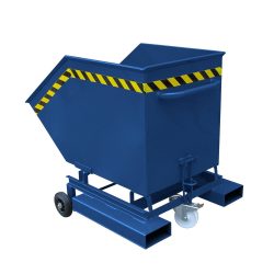 Eichinger® Kastenwagen mit Einfahrtaschen + Rollen, kippbar, Volumen 1 m³, enzianblau