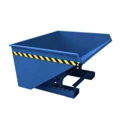 Eichinger® Kippbehälter mit Abrollkufen, Volumen 0,75 m³, enzianblau