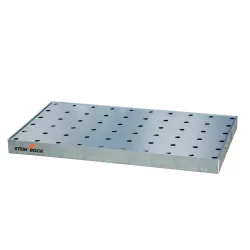 Steinbock® Kleingebinde-Auffangwanne aus Stahl, verzinkt, HxBxT 70 x 1.000 x 600 mm, Auffangvolumen 27 Liter, inkl. Lochblech-Rost