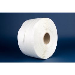 Umreifungsband aus Polyester, gewebt, 19 mm x 500 lfm., Kern-Ø 76 mm, weiss
