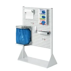 Kappes RasterPlan® Hygienestation, Stellwand mit 3 Lochplatten, HxBxT 1.450 x 1.000 x 430 mm, Modell 2