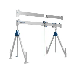 SCHILLING Alu-Portalkran mit teilbarem Träger, Einhängepunkt 2.310-4.010 mm, Länge 4.000 mm, TK 1.500 kg