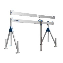 SCHILLING Alu-Portalkran mit teilbarem Träger, Einhängepunkt 1.730-2.980 mm, Länge 6.000 mm, TK 1.000 kg