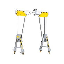 PLANETA Alu-Portalkran RLPK, inkl. Hebelzug, verfahrbar, Länge 2.000 mm, TK 1.750 kg, Grösse M